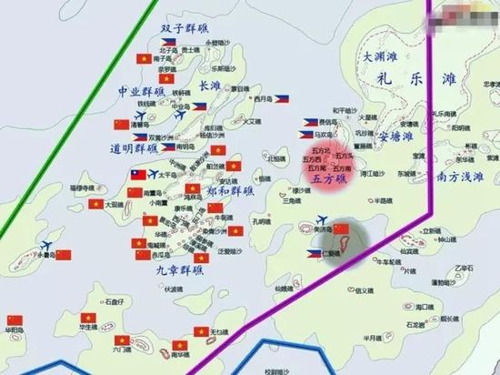 菲律宾非法侵占了中国南沙部分岛礁