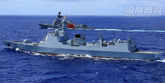中国海军153西安号导弹驱逐舰。（资料图）