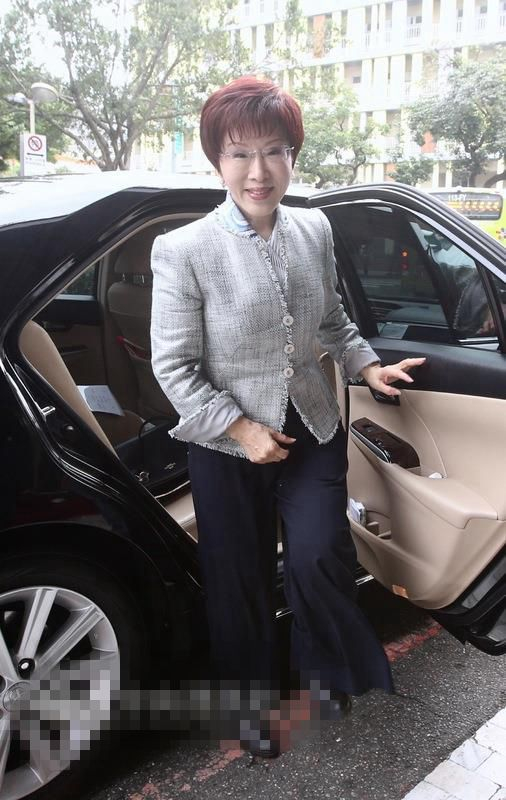 洪秀柱4日在“三军”军官俱乐部出席庆祝装甲兵73周年队庆暨会员大会