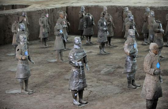 资料图：兵马俑。新华社记者 丁海涛 摄