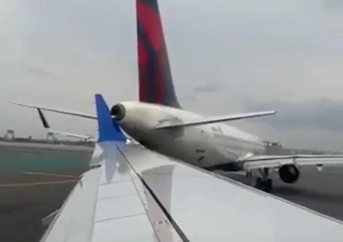 兩客機在美機場發生輕微碰撞