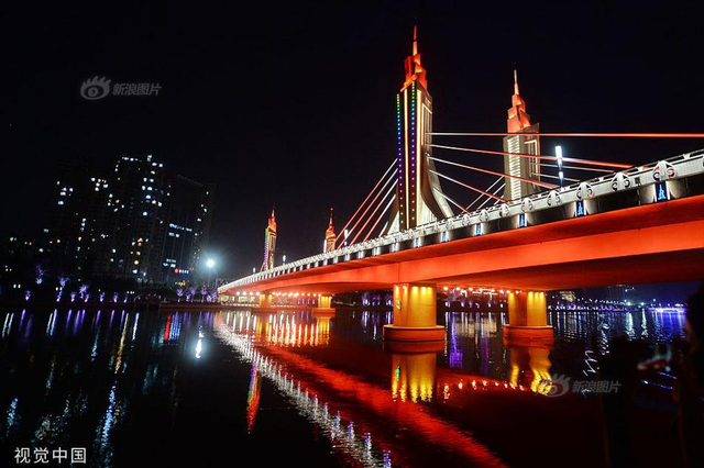 北京大运河水幕灯光秀通州上演