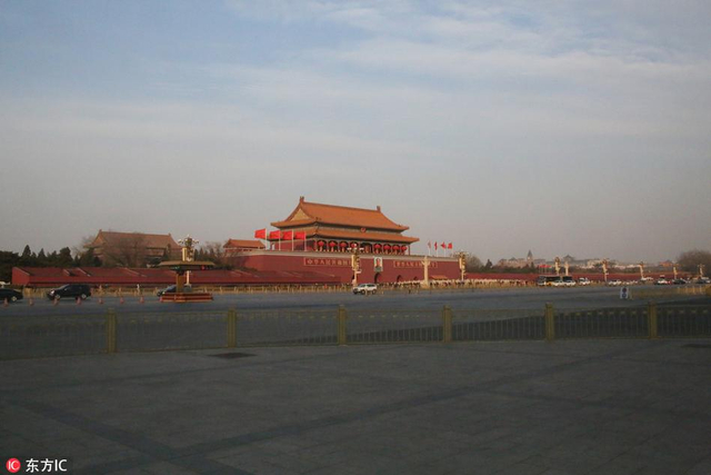 北京春节期间变“空城” 交通畅通车辆稀少