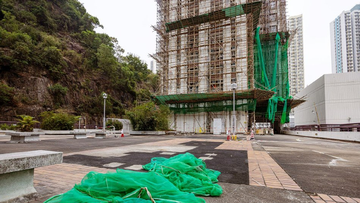香港建筑物拆除竹制脚手架防护网