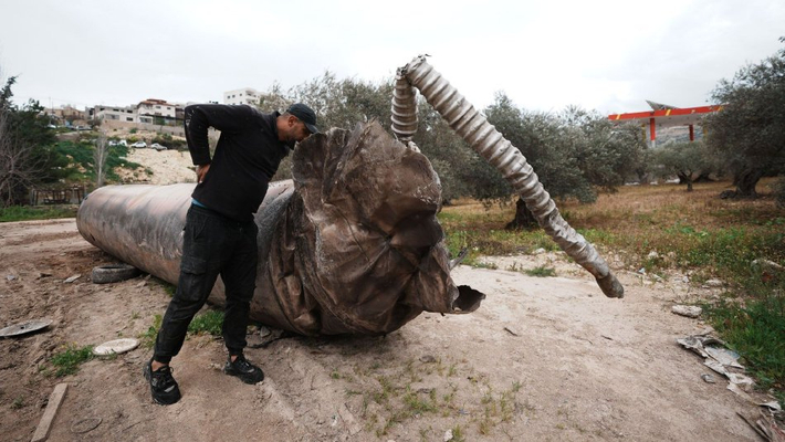 约旦河西岸拉姆安拉发现伊朗导弹残骸