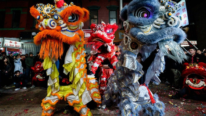 美国纽约唐人街庆祝农历新年