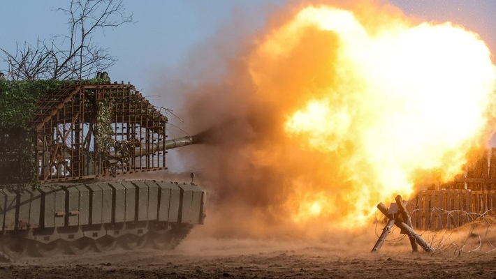 扎波罗热地区：俄军进行战斗训练