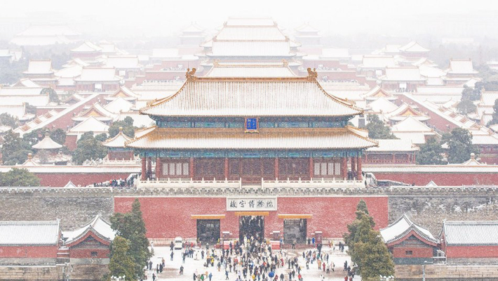 故宫雪花漫天
