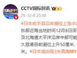 日本岩手县沿岸潮位上涨半米