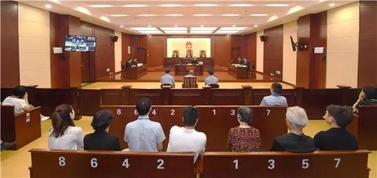 ▲庭审现场。图据江西省高院