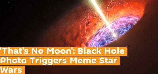 图 via sputniknews.com； 黑洞照片引起一场表情包界的“星球大战”