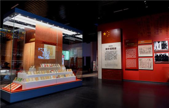 这是香山革命纪念馆中，《为新中国奠基——中共中央在香山》主题展览展区（9月7日摄）。新华社发（任超 摄）