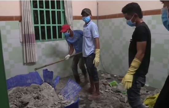 两名受害者在水泥桶中被发现（越南网）。