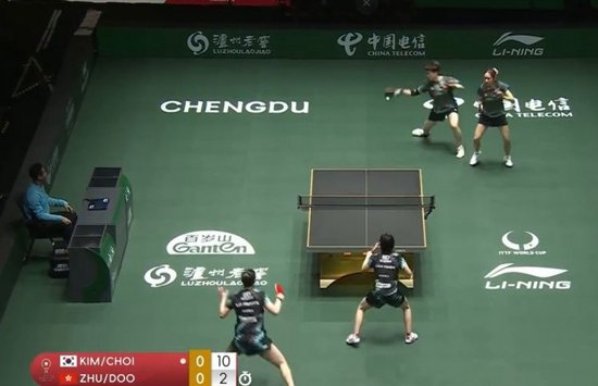 国际乒联混团世界杯：韩国队8-5中国香港队，张禹珍贡献3分