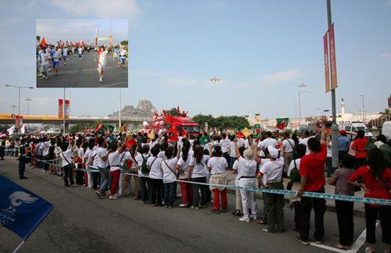 △2008年5月3日，奥运圣火首次在澳门传递，南光集团代表作为火炬手参加圣火传递。