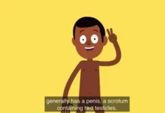 秦朗给孩子播放的卡通片