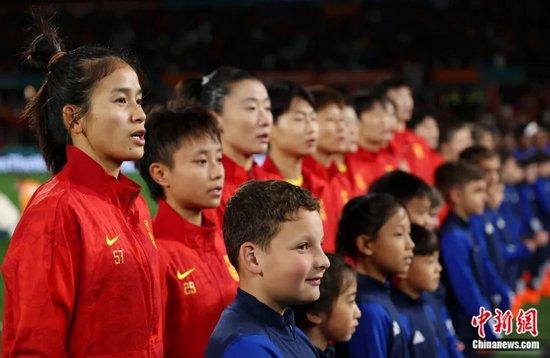 中国女足在与海地队的比赛中。图片来源：视觉中国