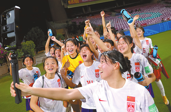 　中国女足参加U17世界杯。（视觉中国）