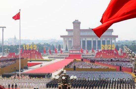△2025年9月3日,纪念中国人民抗日战争暨世界反法西斯战争胜利80周年大会在北京隆重举行。