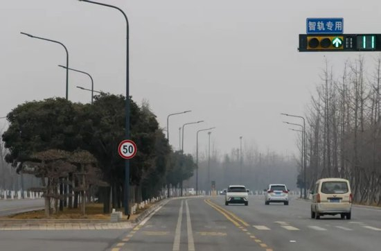 已拆除智轨围栏的路段　图/受访者供图