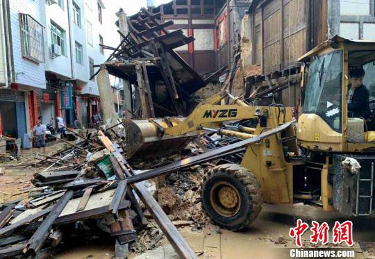 图为连城城区和多个乡镇受灾严重。　陈析兴 摄