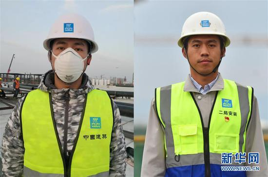 　　拼版照片：左图为2月5日在雷神山医院建设现场拍摄的甘泉胜（受访者供图）；右图为4月26日拍摄的回到北京后的甘泉胜（新华社发 陈钟昊摄）。“90后”青年甘泉胜是中建二局安装公司的员工。2月3日，他前往武汉，和同事们一起支援雷神山医院3个病区的机电安装工程。新华社发