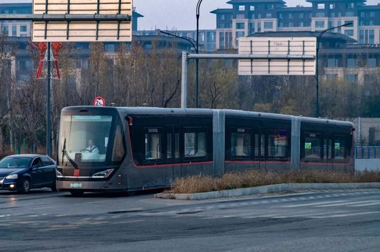 曾經(jīng)運(yùn)營(yíng)中的西咸智軌1號(hào)線 圖/受訪者供圖