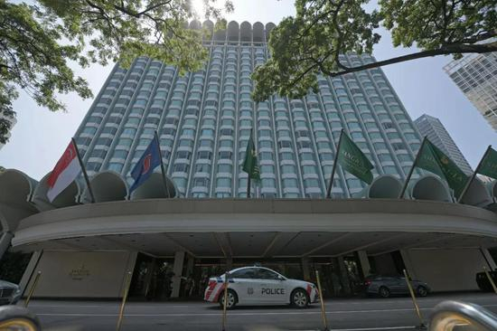 这是8日拍摄的新加坡香格里拉酒店。新华社发 （邓智炜摄）