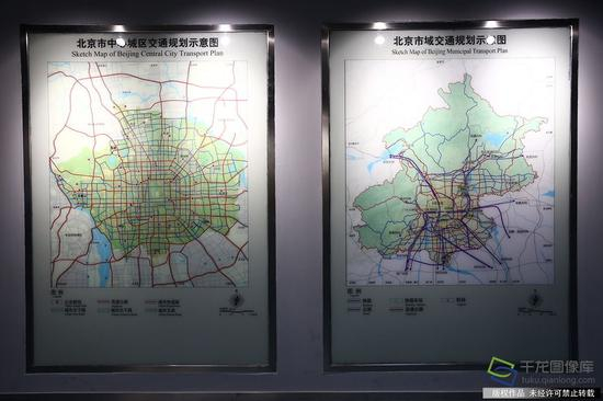  2月21日，北京市规划展览馆展示的北京交通规划内容（图片来源：tuku.qianlong.com）。千龙网记者 万小军摄