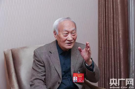  全国人大代表王家骐。（央广网记者 韩靖 摄）