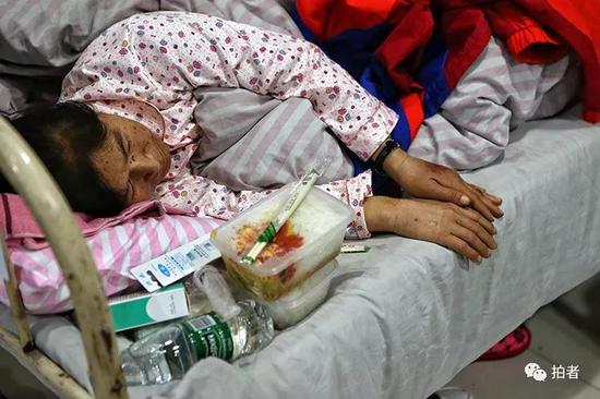 响水县人民医院的伤者。新京报记者彭子洋 摄