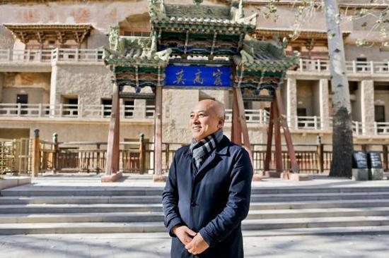 　　王旭东在敦煌 &nbsp;摄/澎湃新闻记者张新燕