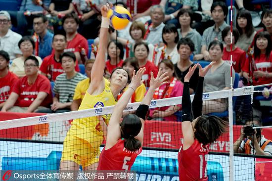 朱婷难以阻挡。