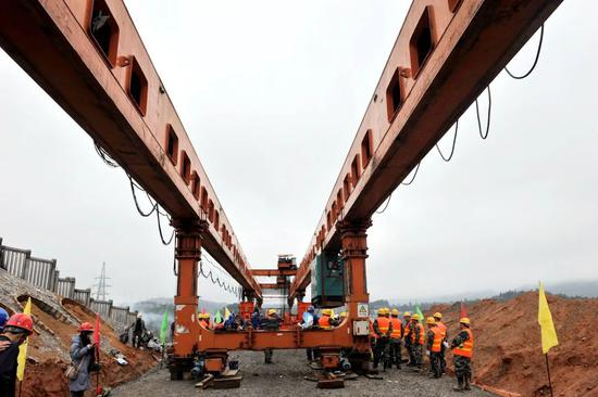 浦梅铁路建宁至宁化段施工现场。丁顺均 供图