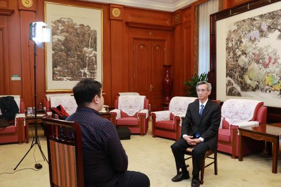  林松添接受澎湃新闻专访。&nbsp;澎湃新闻记者 史含伟 图