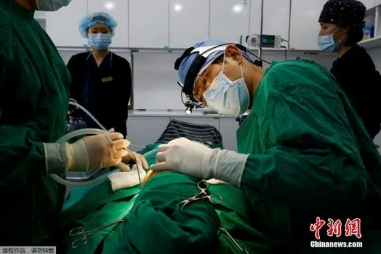 资料图：医生进行手术。