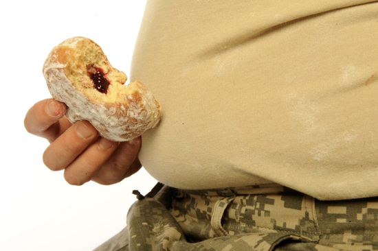  肥胖会导致战斗力下降和非战斗减员。图|（美国《军事时报》）