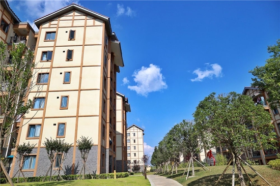 这是贵州省毕节市七星关区柏杨林易地扶贫搬迁安置点（2020年8月3日摄）。新华社记者 刘续 摄