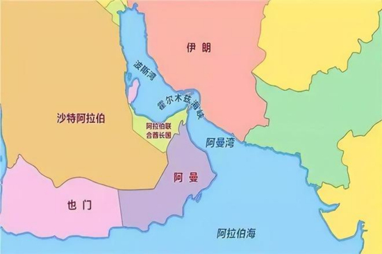  阿曼湾地理位置 图：示意图