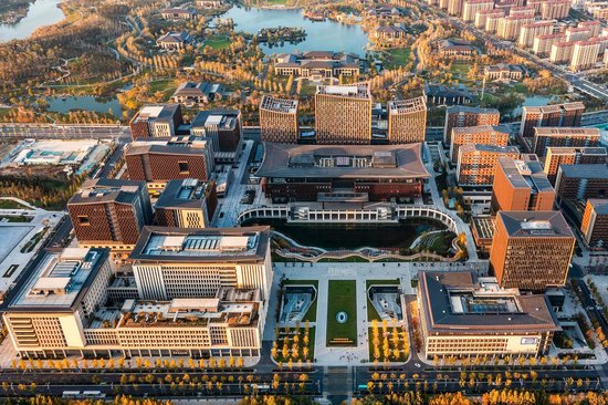 △雄安新区商务服务中心航拍。（图/视觉中国）