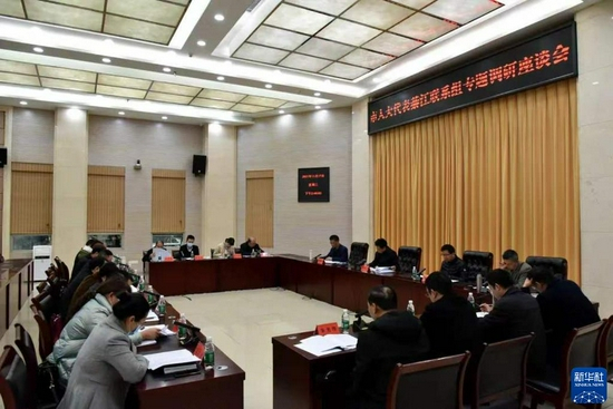 重庆市人大代表綦江联系组开展代表专题调研活动，详细了解当地经济社会发展情况（11月17日摄）。新华社发