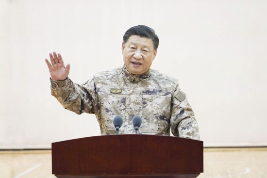 2022年11月8日，习近平视察军委联合作战指挥中心并发表重要讲话。新华社记者 李刚 摄