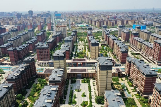 这是雄安新区容东片区南文营社区（5月10日摄，无人机照片）。新华社记者 牟宇 摄