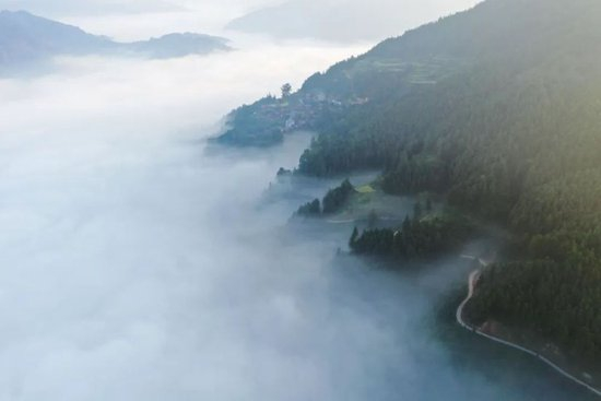 这是在黎平县尚重镇洋洞村拍摄的云海景观。