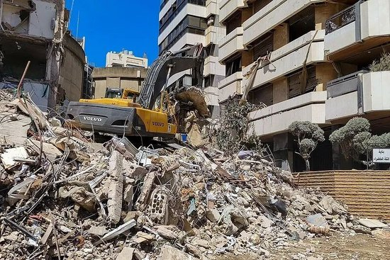 ▲&nbsp;黎巴嫩贝鲁特遭以军袭击