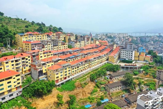  福建省福安市下白石镇下岐村新貌（无人机拍摄）。