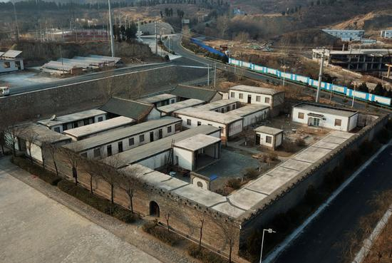 图为2021年2月9日拍摄的坐落在平山县西柏坡镇北庄村的中宣部旧址（无人机照片）&nbsp;新华社记者 杨世尧 摄
