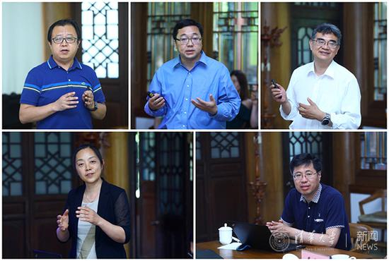 朱广平、吴华强、龙桂鲁、史元春、杨殿阁（从上到下、从左到右）先后发言