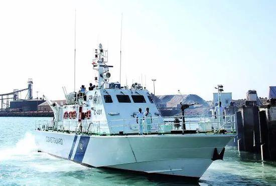 印度海警配备的巡逻艇图：印度国防部网站