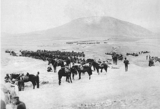 甲午战争旅顺口土城子附近日军第一师团前卫部队